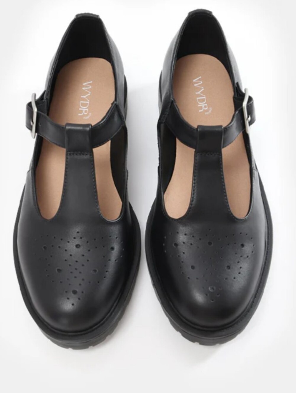 NWB- Gwen T-Strap Lug Mary Jane - 6WW